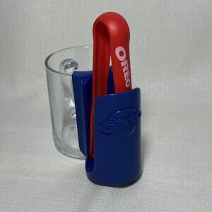 Oreo Ultimate Dunk Glass Mug W/ Removable Blue Cookie Holder & Red Tongs